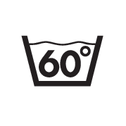 Normal wash, Max 60˚C
