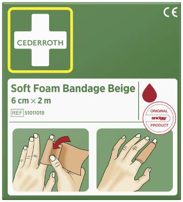 Cederroth Soft Foam Bandage 6 cm x 2 m