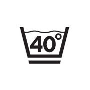 Gentle wash, Max 40˚C
